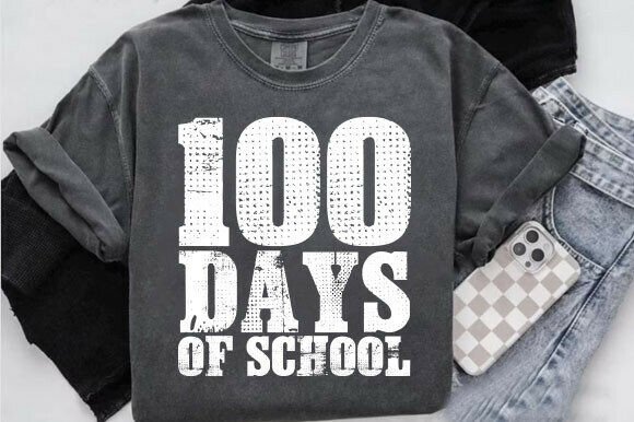 100 Days PNG: Graphics for T-Shirt Designs