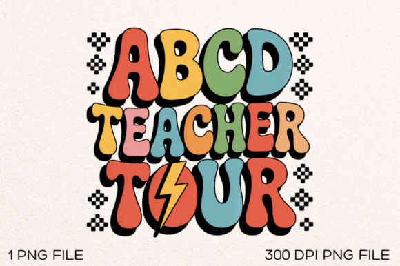 ABCD Teacher Tour Graphics for T-Shirt Designs