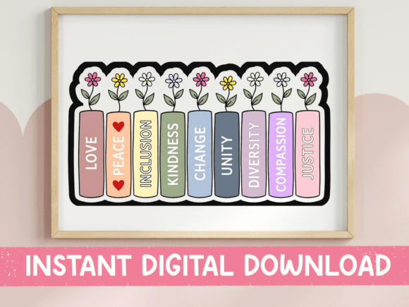Books with Flowers SVG Stack: Graphics for T-Shirt Designs