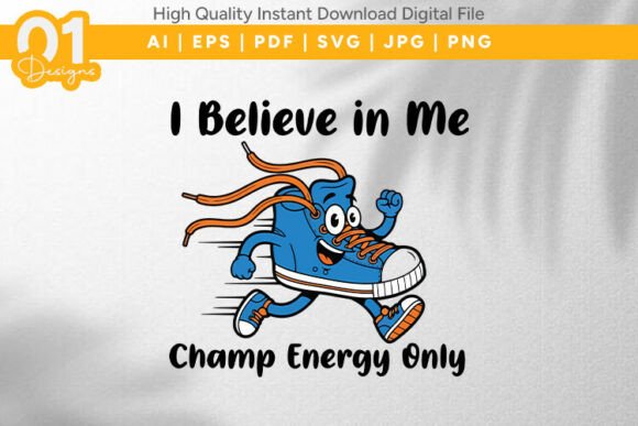 Champ Energy Kids Sports SVG for T-Shirt Designs and Graphics