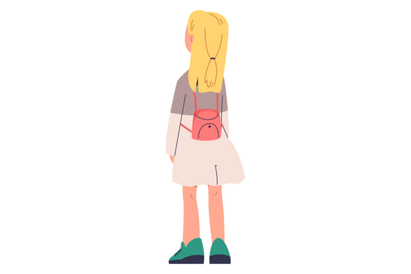 Cute Girl Rear View Graphics & Illustrations Review