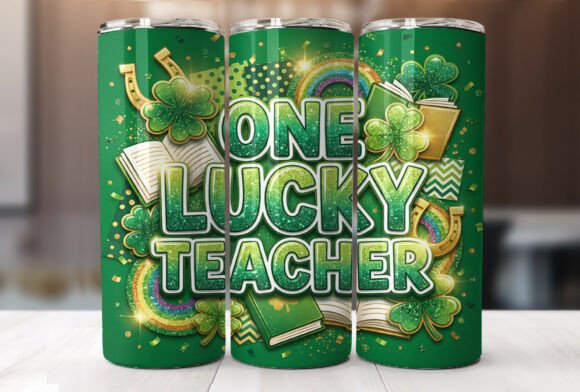 Lucky Teacher St Patricks Day Tumbler Graphics & Wraps
