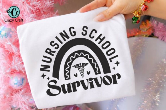 Nursing School Survivor Graphics for T-Shirt Designs