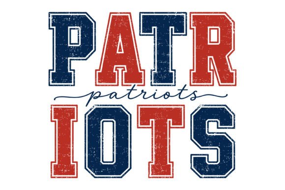Patriots Varsity Typography SVG: Graphics for T-Shirt Designs