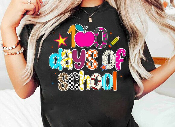 Retro 100 Days Graphics for T-Shirt Designs