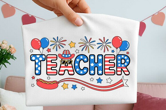 Retro Teacher 4th July PNG: A Designer’s Review