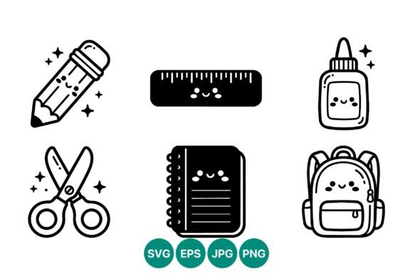 Reviewing Cute Kawaii School Supplies Icons