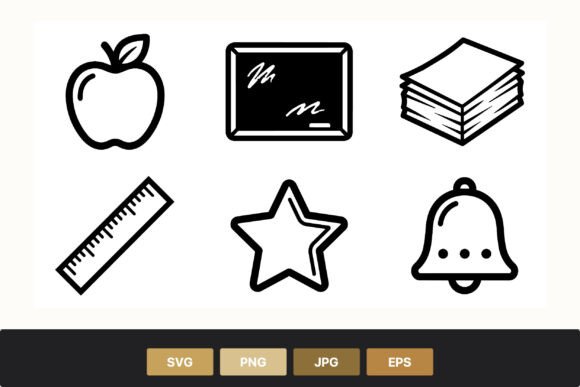 School Icons: Graphics & Illustrations Review