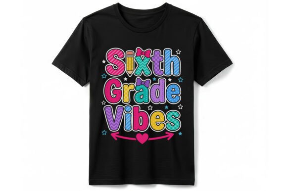 Sixth Grade Vibes: Graphics for T-Shirt Designs