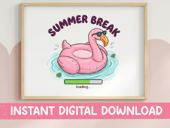 Summer Break Loading SVG: Graphics for T-Shirt Designs