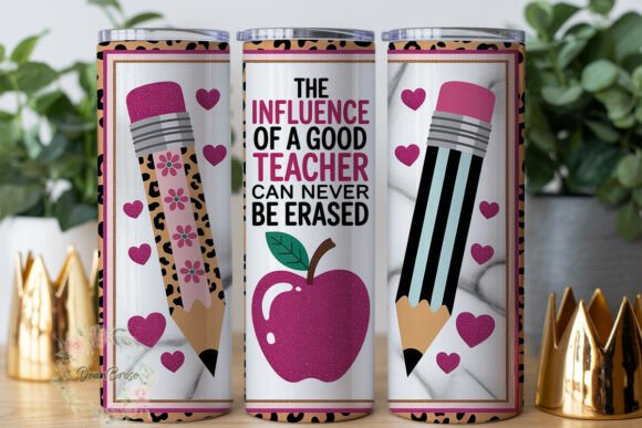 Teacher Appreciation Glitter Wrap Graphics for Tumbler Wraps