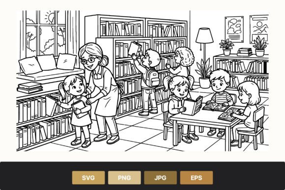 Teacher Helping Child: Graphics & Illustrations