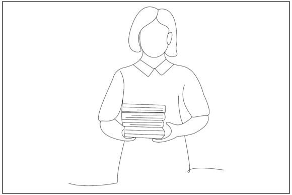 Teacher Line Art: Graphics & Illustrations