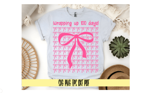Wrapping Up 100 Days Graphics for T-Shirt Designs